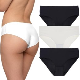 Figi damskie LASEROWO cięte majtki MORAJ 3-PAK - M