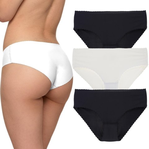 Figi damskie LASEROWO cięte majtki MORAJ 3-PAK - M