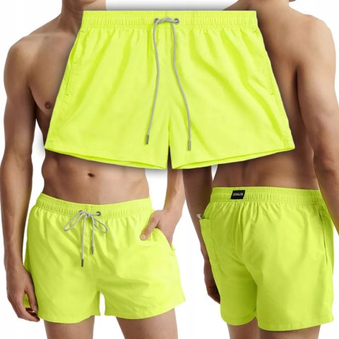 Kąpielówki Męskie Neonowe Szorty Plażowe Kąpielowe Spodenki ATLANTIC - XL Kąpielówki Męskie Neonowe Szorty Plażowe Kąpielowe Spodenki ATLANTIC - XL