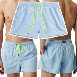 Kąpielówki Męskie Neonowe Szorty Plażowe Kąpielowe Spodenki ATLANTIC - XXL