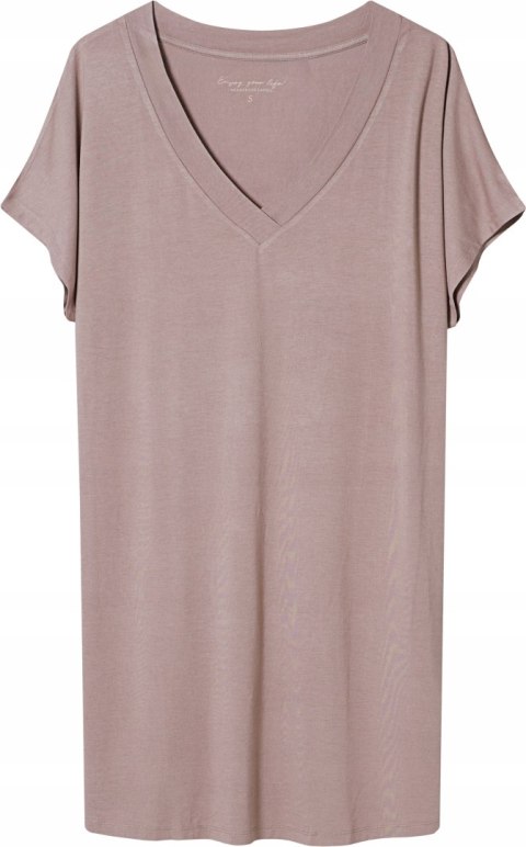 Koszula Nocna Damska z Wiskozy Luźna Letnia Wygodna HENDERSON NOVES - XL Koszula Nocna Damska z Wiskozy Luźna Letnia Wygodna HENDERSON NOVES - XL