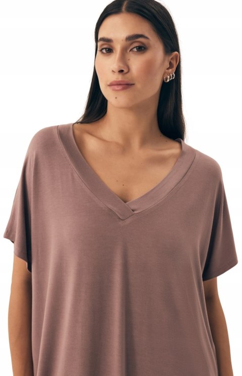 Koszula Nocna Damska z Wiskozy Luźna Letnia Wygodna HENDERSON NOVES - XL Koszula Nocna Damska z Wiskozy Luźna Letnia Wygodna HENDERSON NOVES - XL