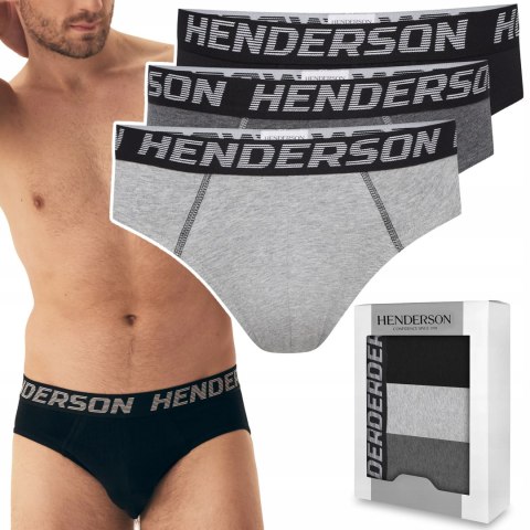 Slipy męskie 3-PAK majtki bawełniane sportowe wygodne HENDERSON ONSET - XL