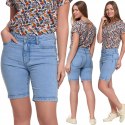 Spodenki Damskie JEANSOWE z Wysokim Stanem Casualowe Szorty MORAJ - S