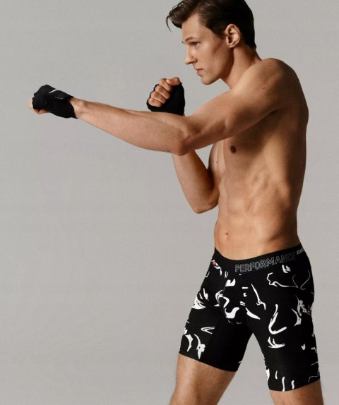 Bokserki męskie SPORTOWE BAMBUSOWE długie nogawki ATLANTIC 1202 - L