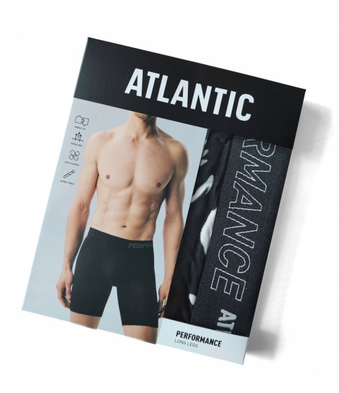Bokserki męskie SPORTOWE BAMBUSOWE długie nogawki ATLANTIC 1202 - L