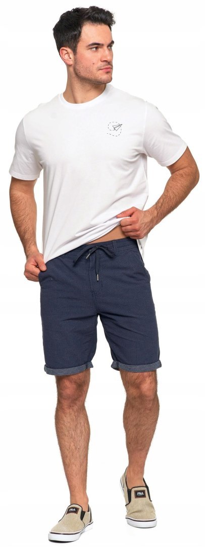Eleganckie spodenki materiałowe 100% BAWEŁNA szorty męskie MORAJ - XXL/34