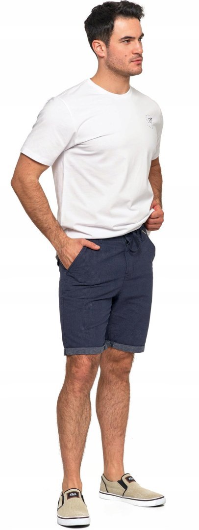 Eleganckie spodenki materiałowe 100% BAWEŁNA szorty męskie MORAJ - XXL/34