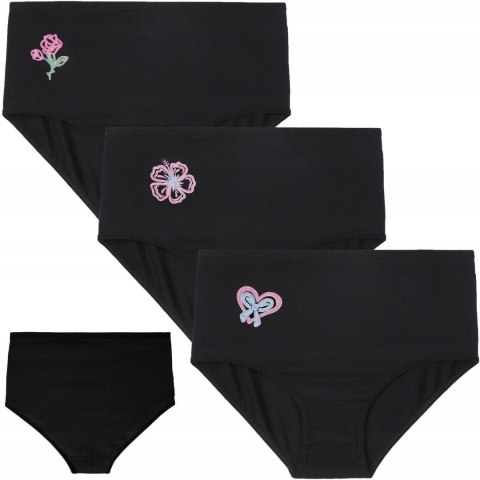 Figi damskie bawełniane MAXI BIKINI 3-PAK majtki wysoki stan MORAJ - L Figi damskie bawełniane MAXI BIKINI 3-PAK majtki wysoki stan MORAJ - L