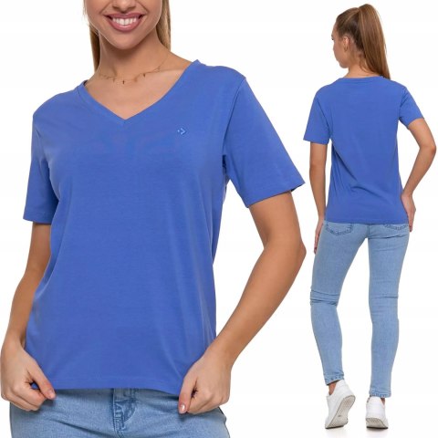 Koszulka damska luźna wygodna T-Shirt Dekolt V BAWEŁNA PREMIUM MORAJ - 3XL