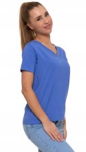 Koszulka damska luźna wygodna T-Shirt Dekolt V BAWEŁNA PREMIUM MORAJ - 3XL