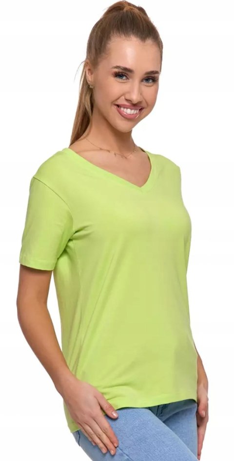Koszulka damska luźna wygodna T-Shirt Dekolt V BAWEŁNA PREMIUM MORAJ - L Koszulka damska luźna wygodna T-Shirt Dekolt V BAWEŁNA PREMIUM MORAJ - L