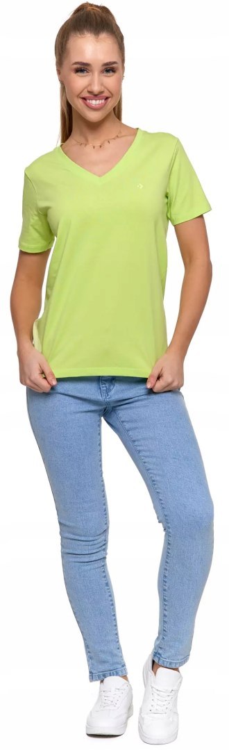 Koszulka damska luźna wygodna T-Shirt Dekolt V BAWEŁNA PREMIUM MORAJ - L Koszulka damska luźna wygodna T-Shirt Dekolt V BAWEŁNA PREMIUM MORAJ - L