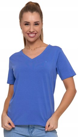 Koszulka damska luźna wygodna T-Shirt Dekolt V BAWEŁNA PREMIUM MORAJ - XXL