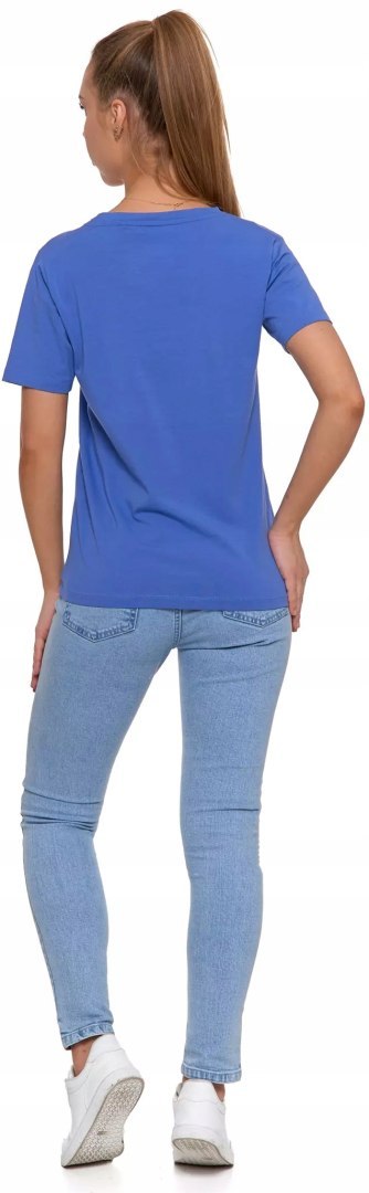Koszulka damska luźna wygodna T-Shirt Dekolt V BAWEŁNA PREMIUM MORAJ - M Koszulka damska luźna wygodna T-Shirt Dekolt V BAWEŁNA PREMIUM MORAJ - M