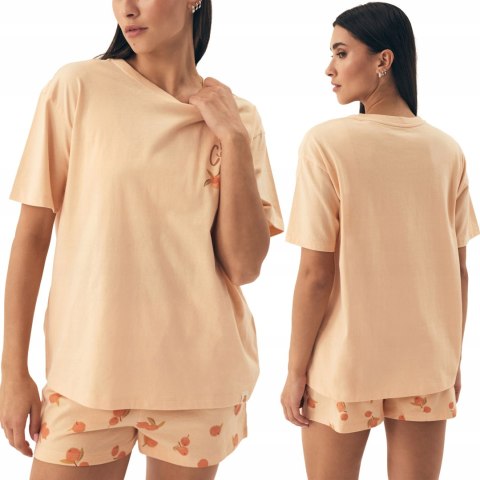 Piżama damska KOMPLET 100% BAWEŁNA krótka letnia HENDERSON NARANJA - XL