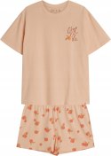 Piżama damska KOMPLET 100% BAWEŁNA krótka letnia HENDERSON NARANJA - XL