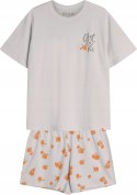 Piżama damska KOMPLET 100% BAWEŁNA krótka letnia HENDERSON NARANJA - XL