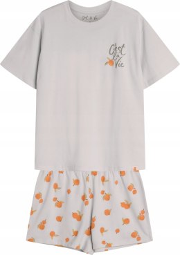 Piżama damska KOMPLET 100% BAWEŁNA krótka letnia HENDERSON NARANJA - XL