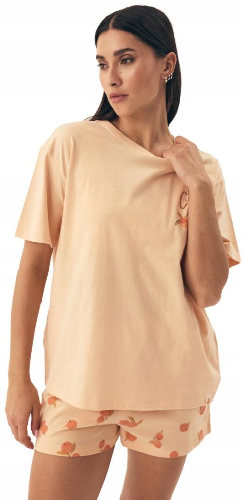 Piżama damska KOMPLET 100% BAWEŁNA krótka letnia HENDERSON NARANJA - S