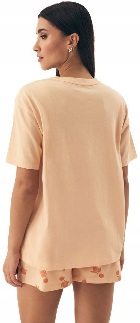 Piżama damska KOMPLET 100% BAWEŁNA krótka letnia HENDERSON NARANJA - S