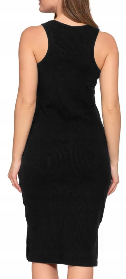 Sukienka damska elegancka BEZ RĘKAWÓW z rozcięciami po bokach MORAJ - 3XL