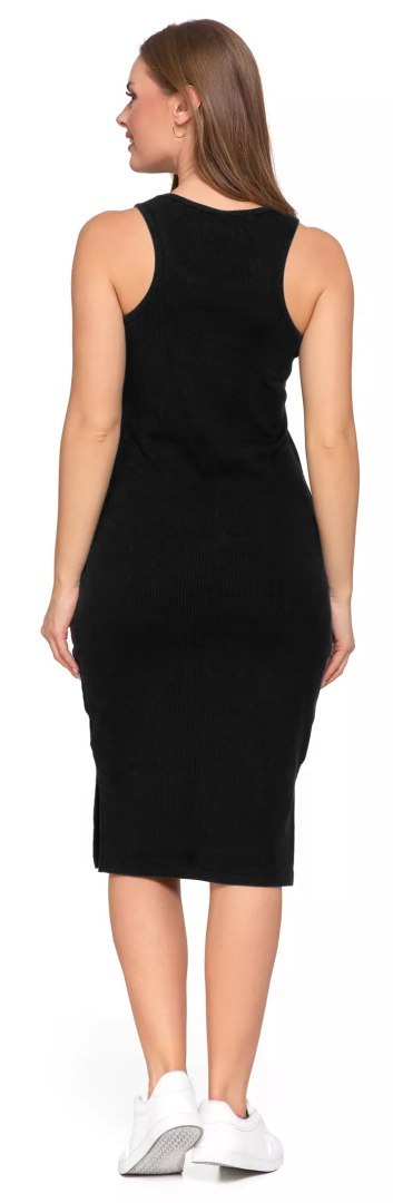 Sukienka damska elegancka BEZ RĘKAWÓW z rozcięciami po bokach MORAJ - 3XL