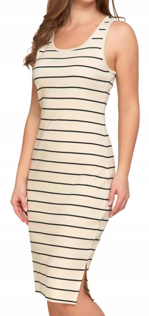 Sukienka damska elegancka BEZ RĘKAWÓW z rozcięciami po bokach MORAJ - XL Sukienka damska elegancka BEZ RĘKAWÓW z rozcięciami po bokach MORAJ - XL