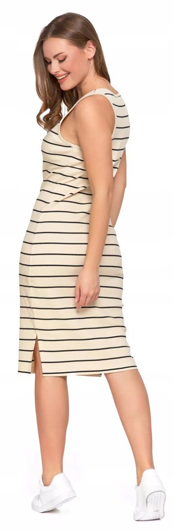 Sukienka damska elegancka BEZ RĘKAWÓW z rozcięciami po bokach MORAJ - XL Sukienka damska elegancka BEZ RĘKAWÓW z rozcięciami po bokach MORAJ - XL