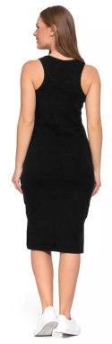 Sukienka damska elegancka BEZ RĘKAWÓW z rozcięciami po bokach MORAJ - XL