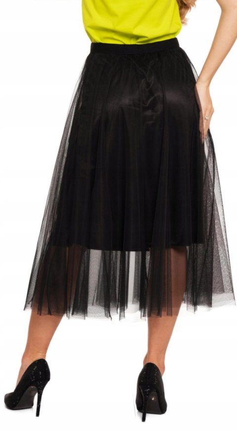 Długa kobieca SPÓDNICA elegancka zwiewna TIULOWA na gumce MORAJ - L/XL