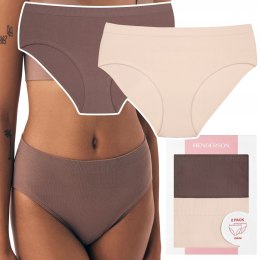 Majtki damskie z WYSOKIM STANEM 2-PAK figi bikini HENDERSON BAIT K001 - XL