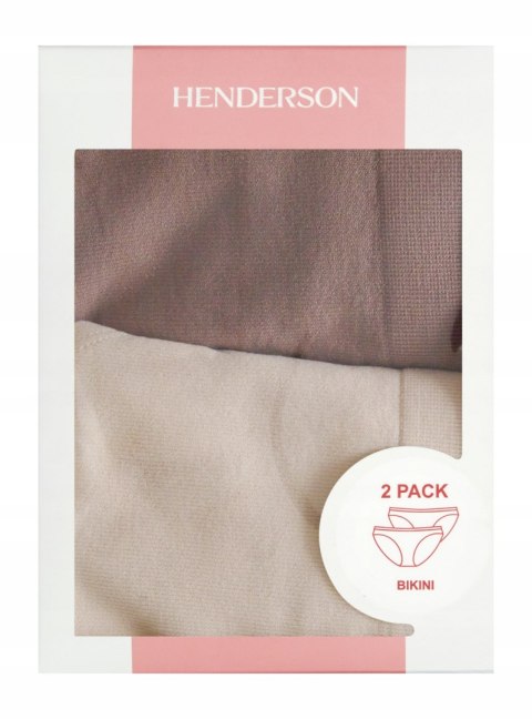 Majtki damskie z WYSOKIM STANEM 2-PAK figi bikini HENDERSON BAIT K001 - S