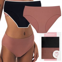 Majtki damskie z WYSOKIM STANEM 2-PAK figi bikini HENDERSON BAIT K002 - L