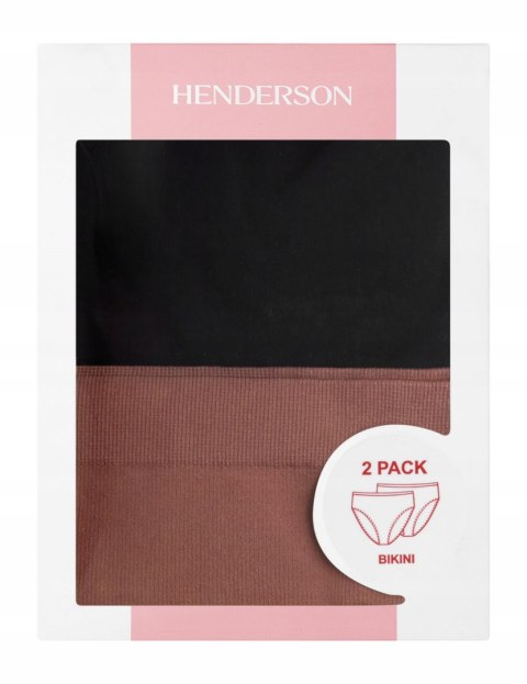 Majtki damskie z WYSOKIM STANEM 2-PAK figi bikini HENDERSON BAIT K002 - L