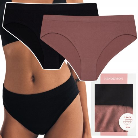 Majtki damskie z WYSOKIM STANEM 2-PAK figi bikini HENDERSON BAIT K002 - S
