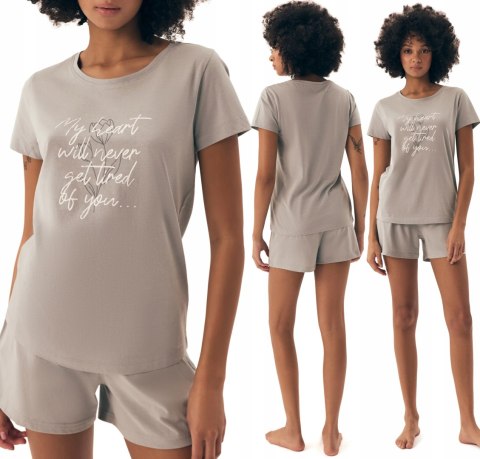 Piżama damska 100% BAWEŁNA krótka letnia HENDERSON NATURALEZA - L