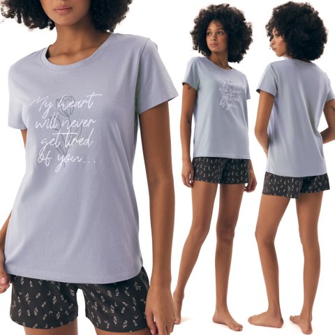 Piżama damska 100% BAWEŁNA krótka letnia HENDERSON NATURALEZA - L