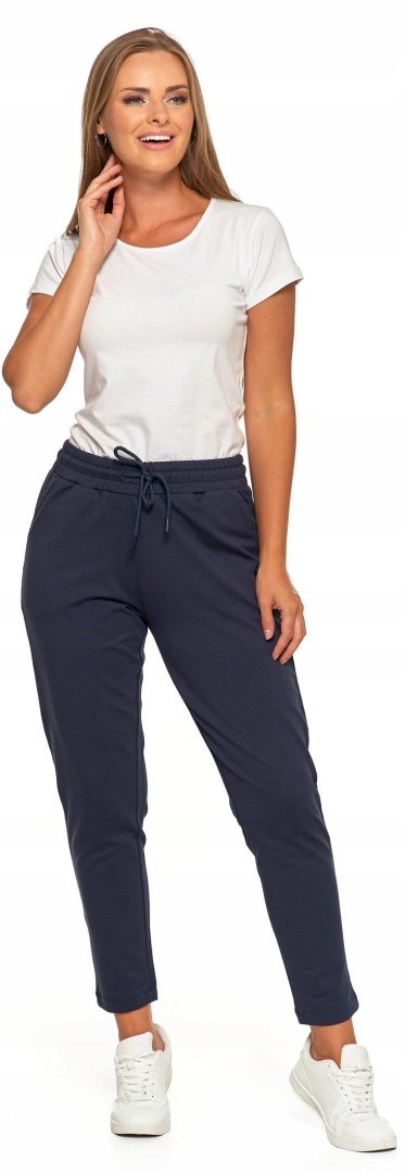 Spodnie dresowe damskie WYGODNE DRESY z bawełny wiązane MORAJ - 3XL