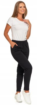 Spodnie dresowe damskie WYGODNE DRESY z bawełny wiązane MORAJ - 3XL