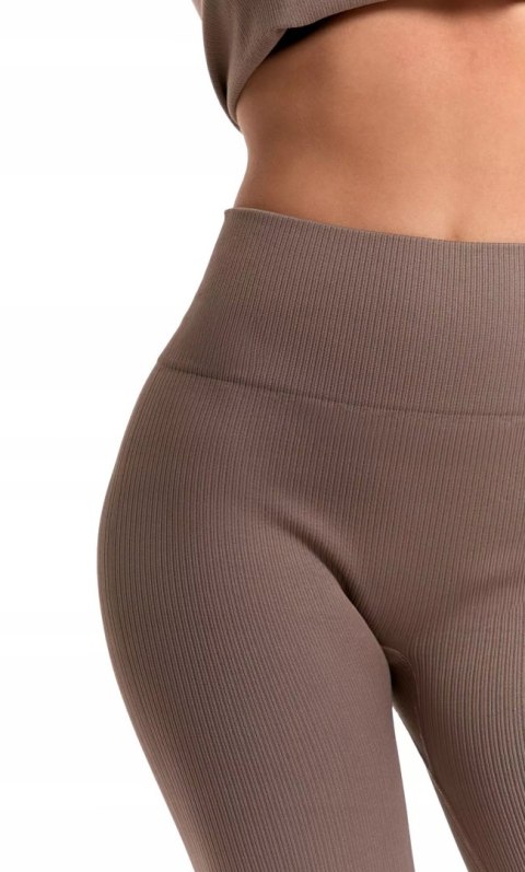 Sportowe legginsy damskie w PRĄŻKI z wysokim stanem MORAJ - S/M Sportowe legginsy damskie w PRĄŻKI z wysokim stanem MORAJ - S/M