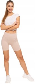 Bezszwowe legginsy KOLARKI damskie z wysokim stanem w prążki MORAJ - L/XL