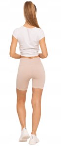 Bezszwowe legginsy KOLARKI damskie z wysokim stanem w prążki MORAJ - L/XL