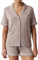 Elegancka piżama damska z MODALU krótka z koszulą ATLANTIC NLP-496 - XXL