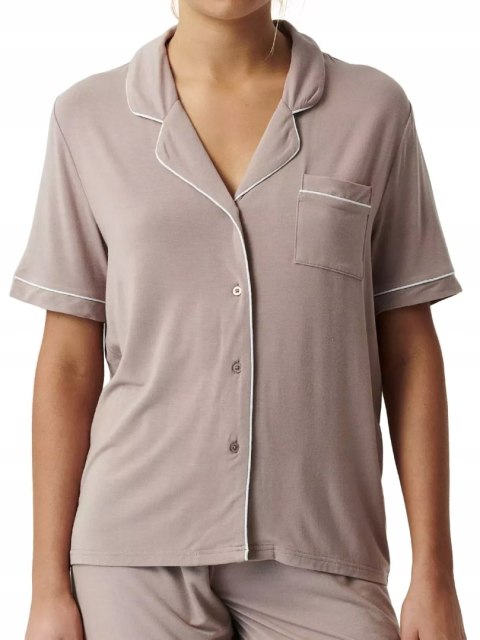 Elegancka piżama damska z MODALU krótka z koszulą ATLANTIC NLP-496 - XXL