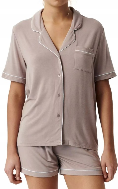 Elegancka piżama damska z MODALU krótka z koszulą ATLANTIC NLP-496 - XL