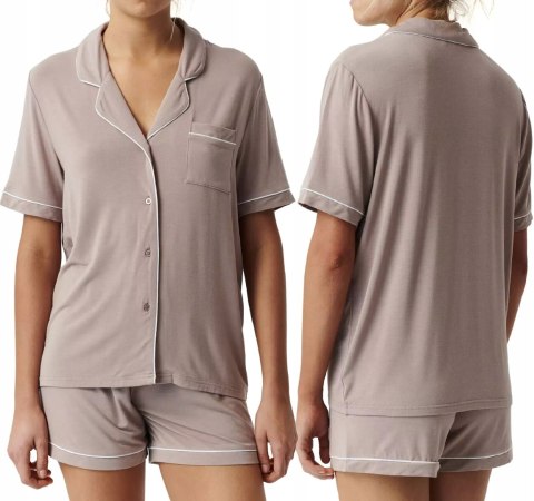 Elegancka piżama damska z MODALU krótka z koszulą ATLANTIC NLP-496 - L