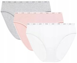 Figi damskie 3 PARY majtki SPORTOWE bawełniane ATLANTIC 3CLP-010 - L