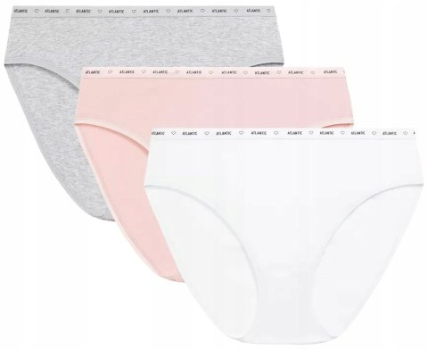 Figi damskie 3 PARY majtki SPORTOWE bawełniane ATLANTIC 3CLP-010 - S
