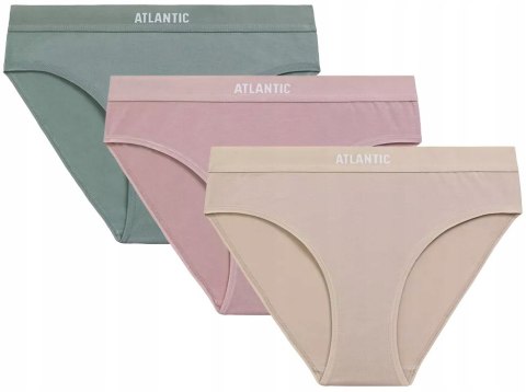 Figi damskie 3 PARY majtki SPORTOWE bawełniane ATLANTIC 3CLP-012 - L Figi damskie 3 PARY majtki SPORTOWE bawełniane ATLANTIC 3CLP-012 - L